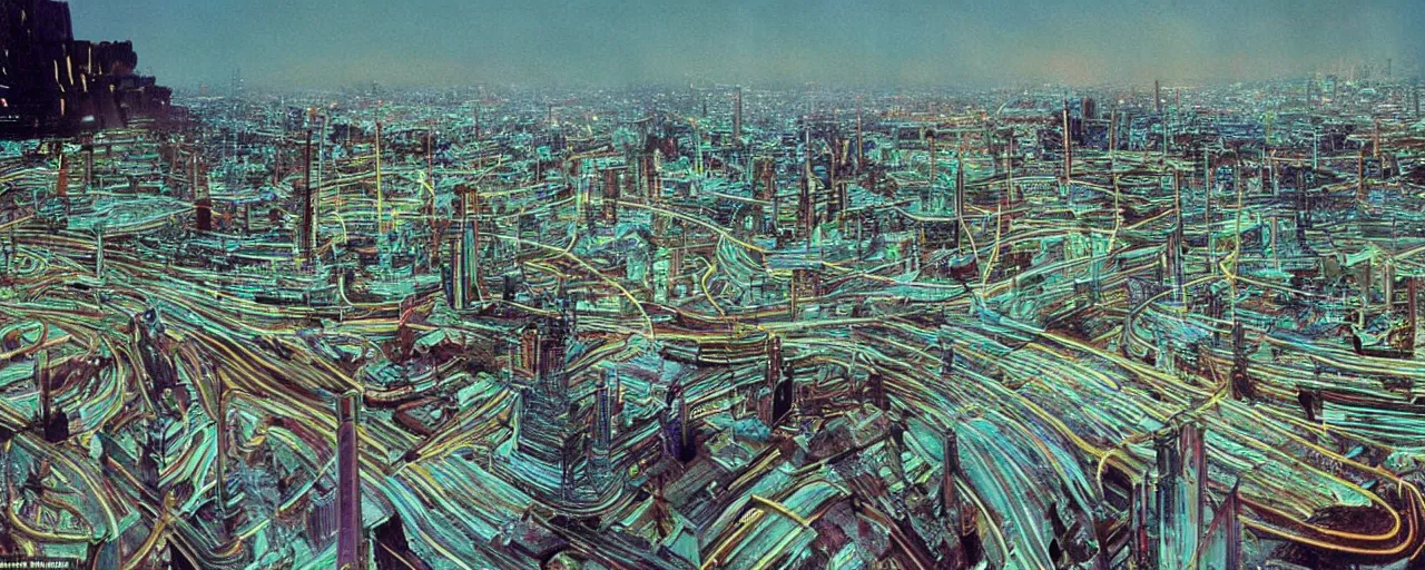 Image similar to internal neon City in the internal earth rounded by nature. by stephen shore, epic composition, spiritual sci-fi, centered city elegant, sharp focus