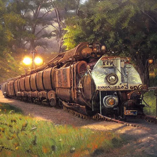 Prompt: a beautiful painting representative of the art style of james gurney