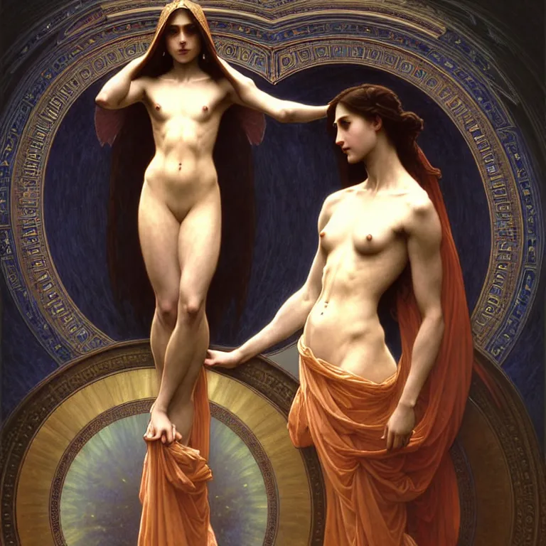 Prompt: renaissance professional digital art of wonderful symmetrical goddess hight blue atmospheric dramatic lighting, cinematic, painted, intricate, detailed, foreboding, by art by artgerm and greg rutkowski and alphonse mucha and william - adolphe bouguereau, gregory crewdson light, epic, stunning, gorgeous, much wow, cinematic, masterpiece.