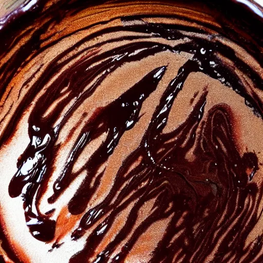 Image similar to Planet stained with chocolate sauce