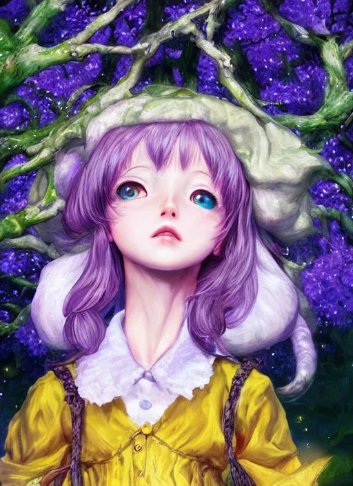 Prompt: little elf girl, santa claus suit, soft hair. light color palate, purple, yellow and white. detailed soft painting, ayami kojima, made in abyss, anatomically correct, ilya kuvshinov, inspired in balthus, high detailed face anime, vogue magazine, glorious composition, mobile wallpaper