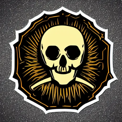 Image similar to skull shaped microphone vector logo for a death metal record label, golden ratio, HD 4K, Iconic