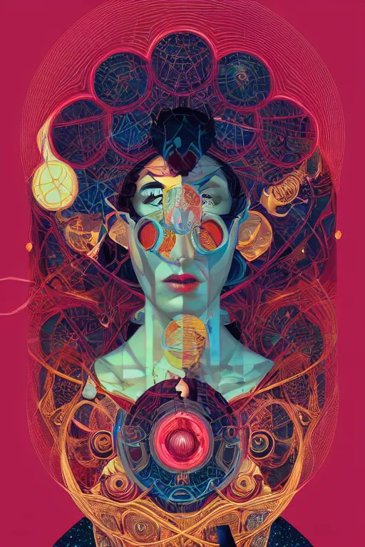 Image similar to portrait of godel's completeness theorem, by tristan eaton, victo ngai, peter mohrbacher, artgerm,