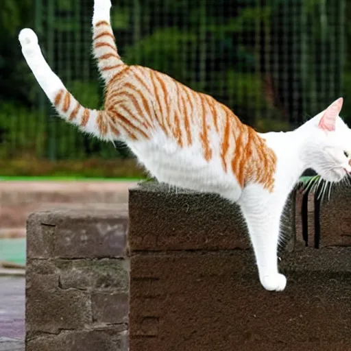 Prompt: cat doing a backflip