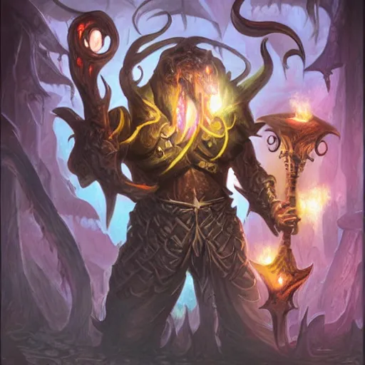 Prompt: illustration image for magic the gathering card mindslaver, highly detailed, fantasy, cartoon style, painting