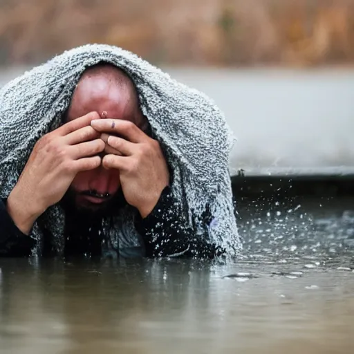 Image similar to Person drowning in his tears