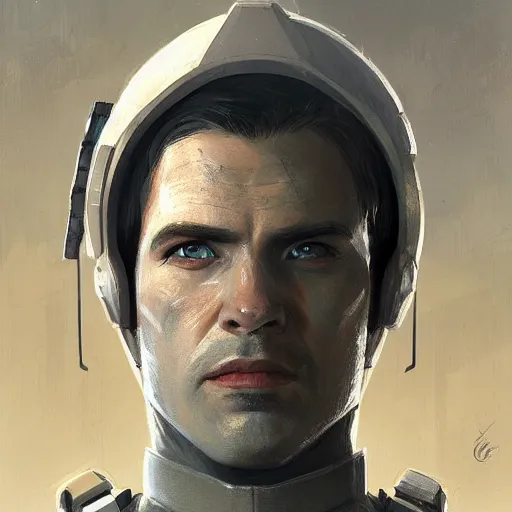 Image similar to portrait of a man by greg rutkowski, a soldier of the galactic federation wearing a gray and black tactical gear, star wars expanded universe, highly detailed portrait, digital painting, artstation, concept art, smooth, sharp foccus ilustration, artstation hq