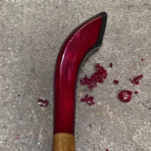 Prompt: axe made of pure ruby