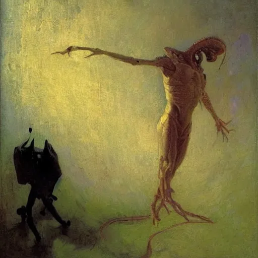 Image similar to alien by ilya repin