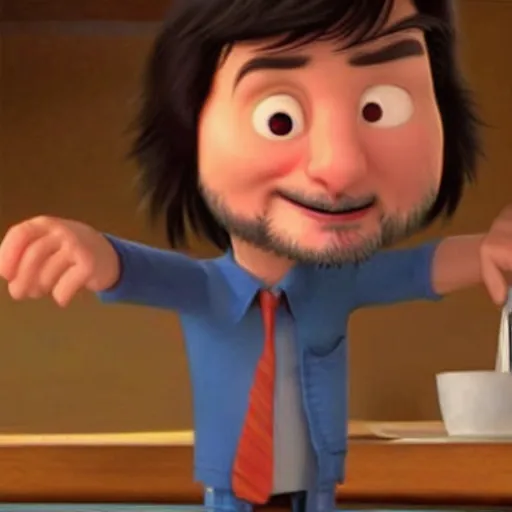 Image similar to Keanu reeves in the pixar film