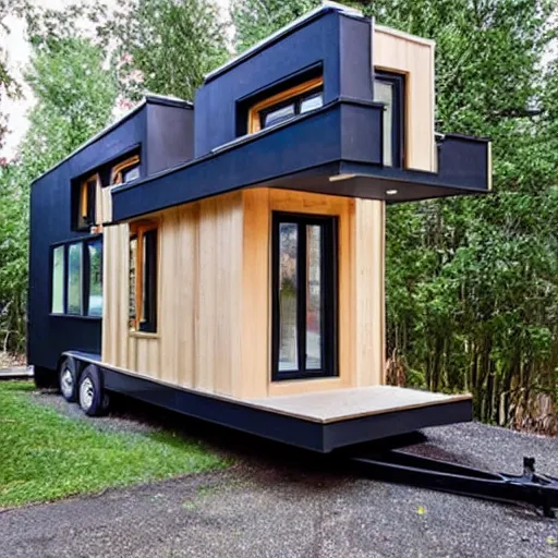 Image similar to a modern tiny home duplex