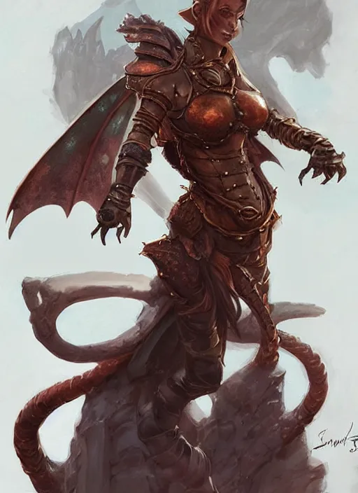 Image similar to a female copper dragonborn!!!, beautiful, pretty, dragonborn, lizardfolk, stately robes, dnd character art portrait, matte fantasy painting, deviantart artstation, by jason felix by steve argyle by tyler jacobson by peter mohrbacher by paul hedley, cinema