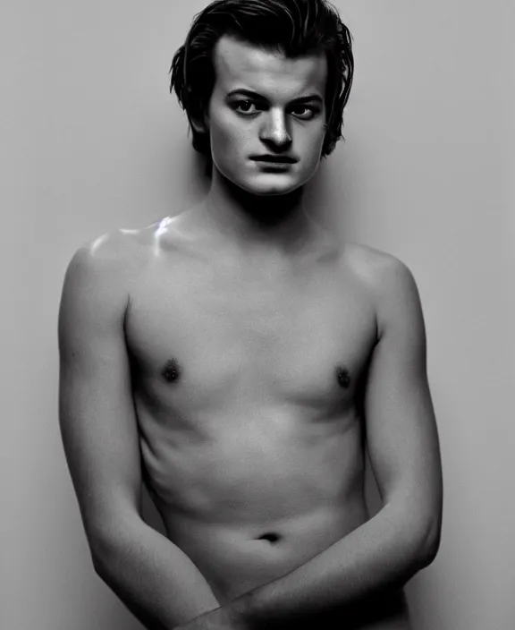 Prompt: joe keery by robert mapplethorpe