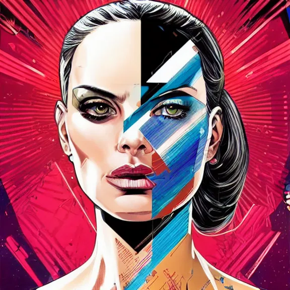 Image similar to portrait of a female android, by MARVEL comics and Sandra Chevrier, 8k