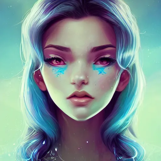 Prompt: teen girl, sky blue hair, gorgeous, amazing, elegant, intricate, highly detailed, digital painting, artstation, concept art, sharp focus, illustration, art by Ross tran