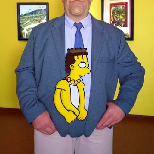 Prompt: homer simpson as a real person