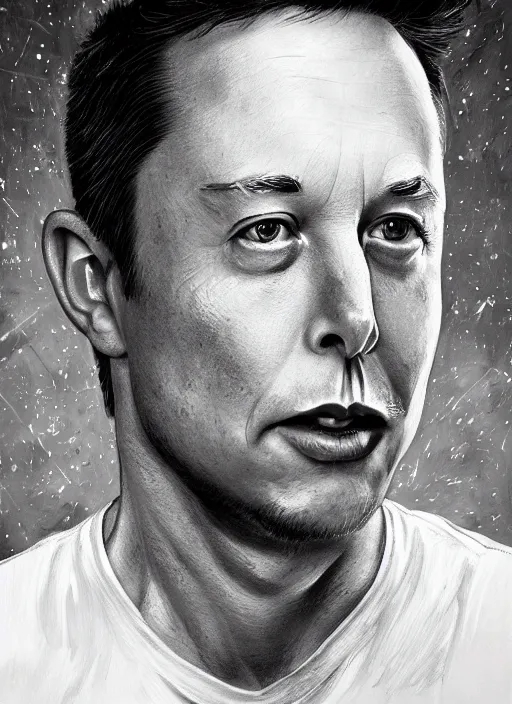 Image similar to ( ( ( portrait of elon musk ) ) ) by ed binkley, spacex, mars mission,