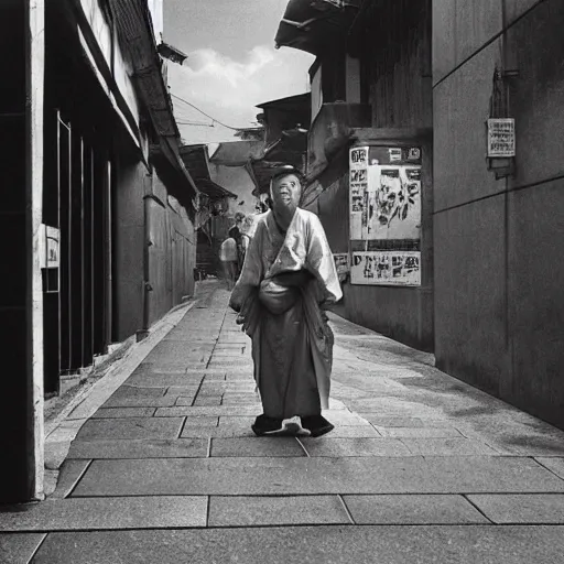 Image similar to candid street photography of a genji apparition dream scene ( 2 0 2 1 ) by hisaji hara