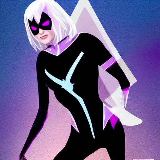 Prompt: Phoebe Bridgers as Spider-Gwen, Marvel film poster