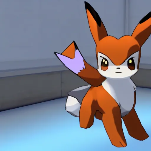 Prompt: eevee from pokemon in the game team fortress 2