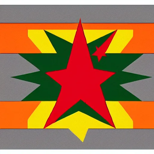 Image similar to the kurdish flag in the communist version