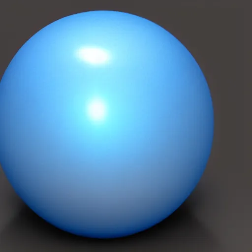 Prompt: 3D render of a glossy sphere, blue rim light