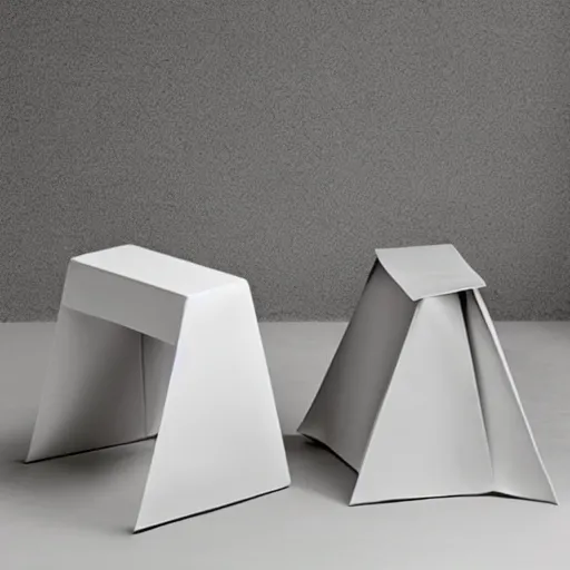 Image similar to the origami stool by tadao ando