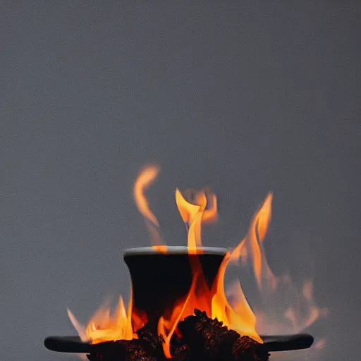 Prompt: a cup of fire