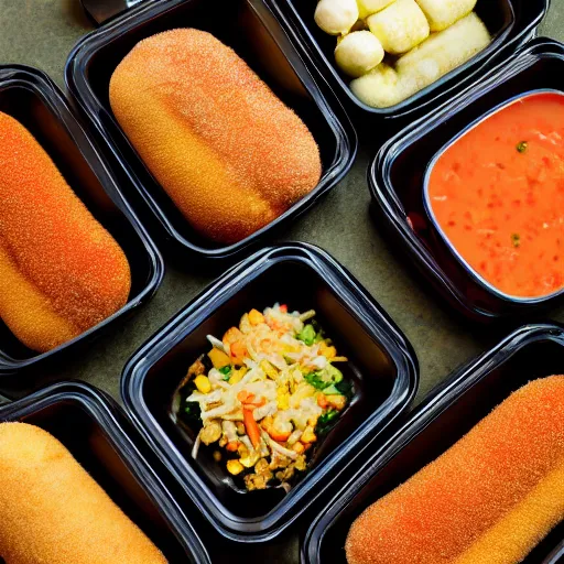 Image similar to advertisement for corndog dinner meal kits