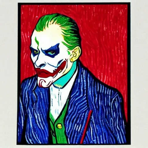 Prompt: “joker card designed by vincent van gogh”