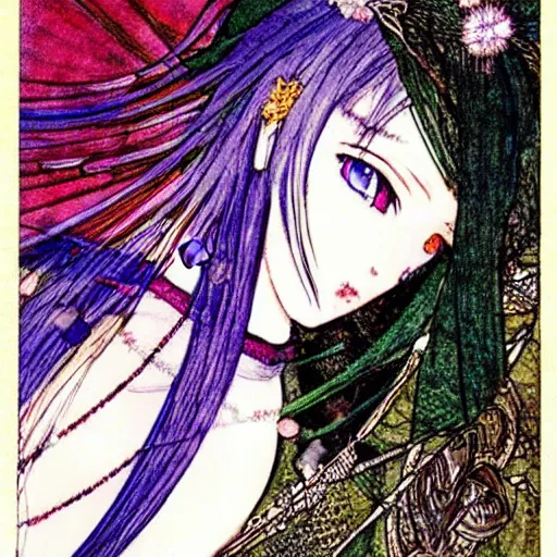 Prompt: anime girl, artwork by Harry Clarke, highly detailed, anime, manga