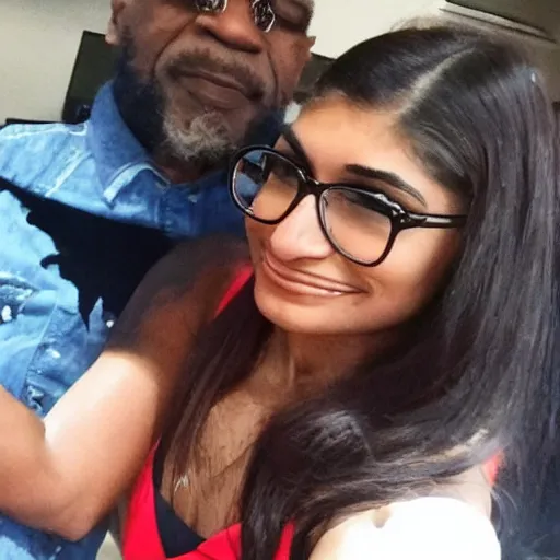 Image similar to Mia Khalifa with the head of mike tyson.