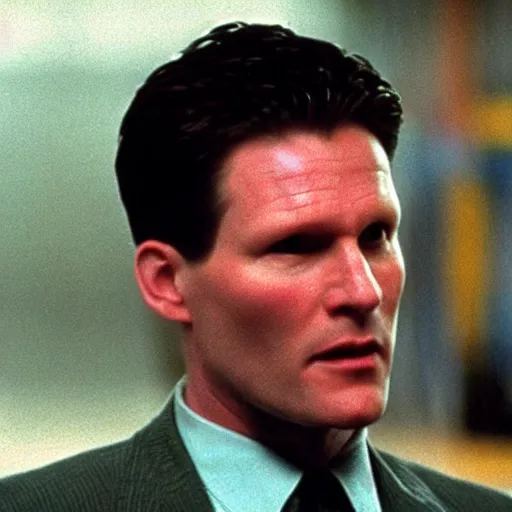 Image similar to film still of keir starmer in the matrix ( 1 9 9 9 )