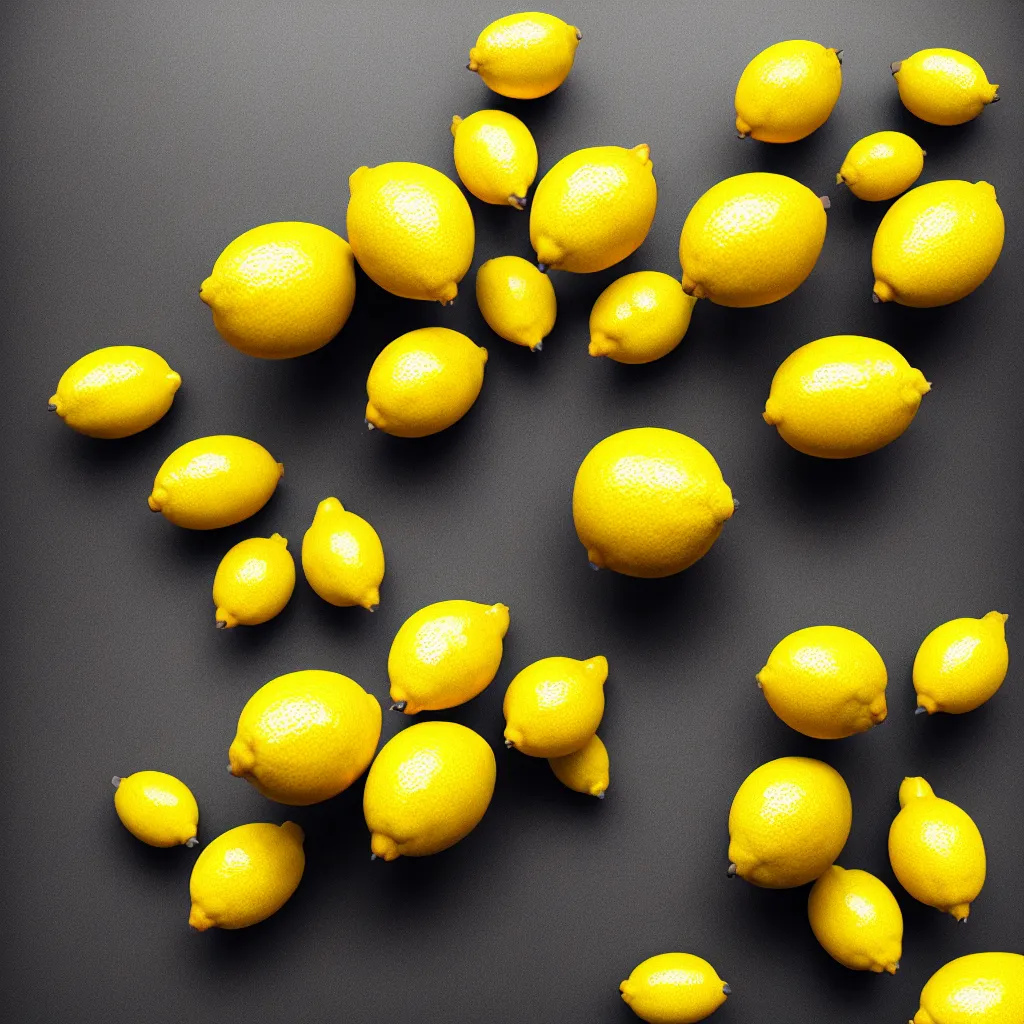 Image similar to a product picture of bunch of lemons realistic, stock photo, photographic filter, unreal engine 5, realistic, hyperdetailed, 8 k, cinematic, volumetric lighting, very realistic effect, hd, hdr, 4 k, sharp focus, octane render, ultra detailed, high resolution, trending on artstation in the style of albert dros glowing rich colors powerful imagery