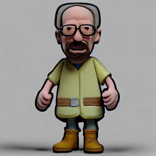 Prompt: “ walter white in the style of wallace and gromit claymation on a white background, super detailed ”