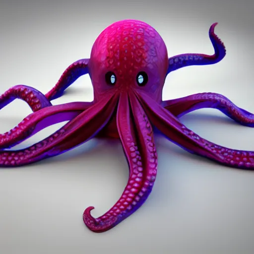 Image similar to 3 d render of an octopus superhero, half human half octoupus