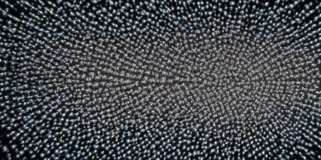 Image similar to an airborne virus made out of microscopic metal nano wires. shot by darren aronofsky, 4 k