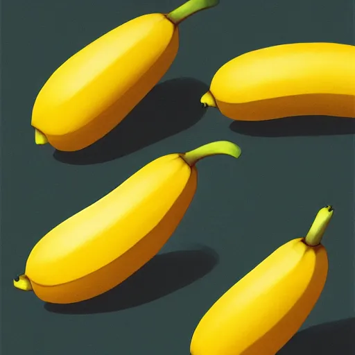 Image similar to goro fujita ilustration a real full juicy yellow bananas, painting by goro fujita, sharp focus, highly detailed, artstation