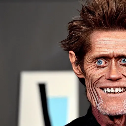 Image similar to willem dafoe and shark have a son