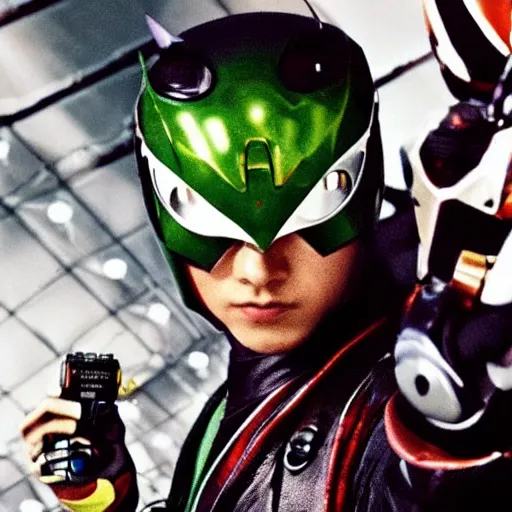 Prompt: photograph of kamen rider