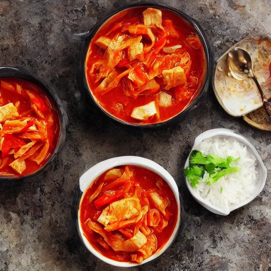 Prompt: “ultra realistic kimchi stew”
