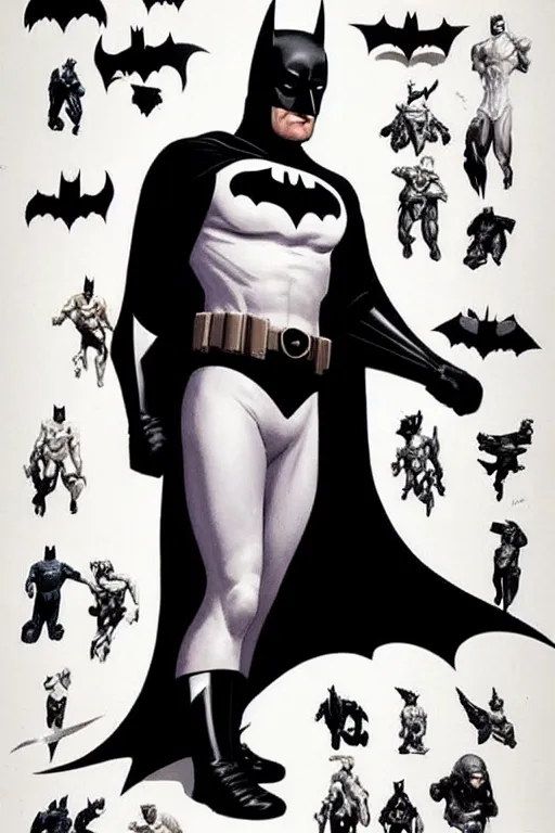 Image similar to !dream full body batman character design by Alex Ross