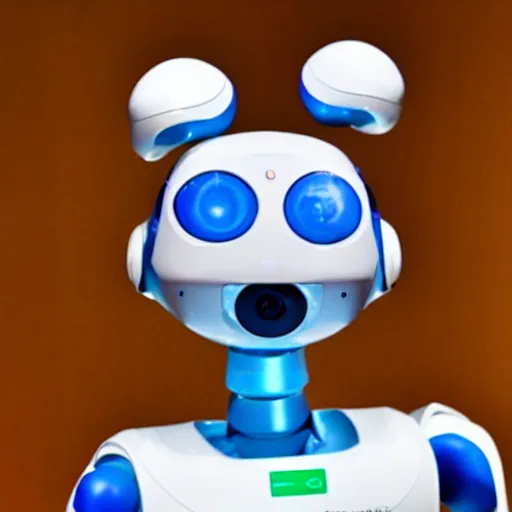 Image similar to photo of Buddy, a companion robot made by the French company Blue Frog Robotics