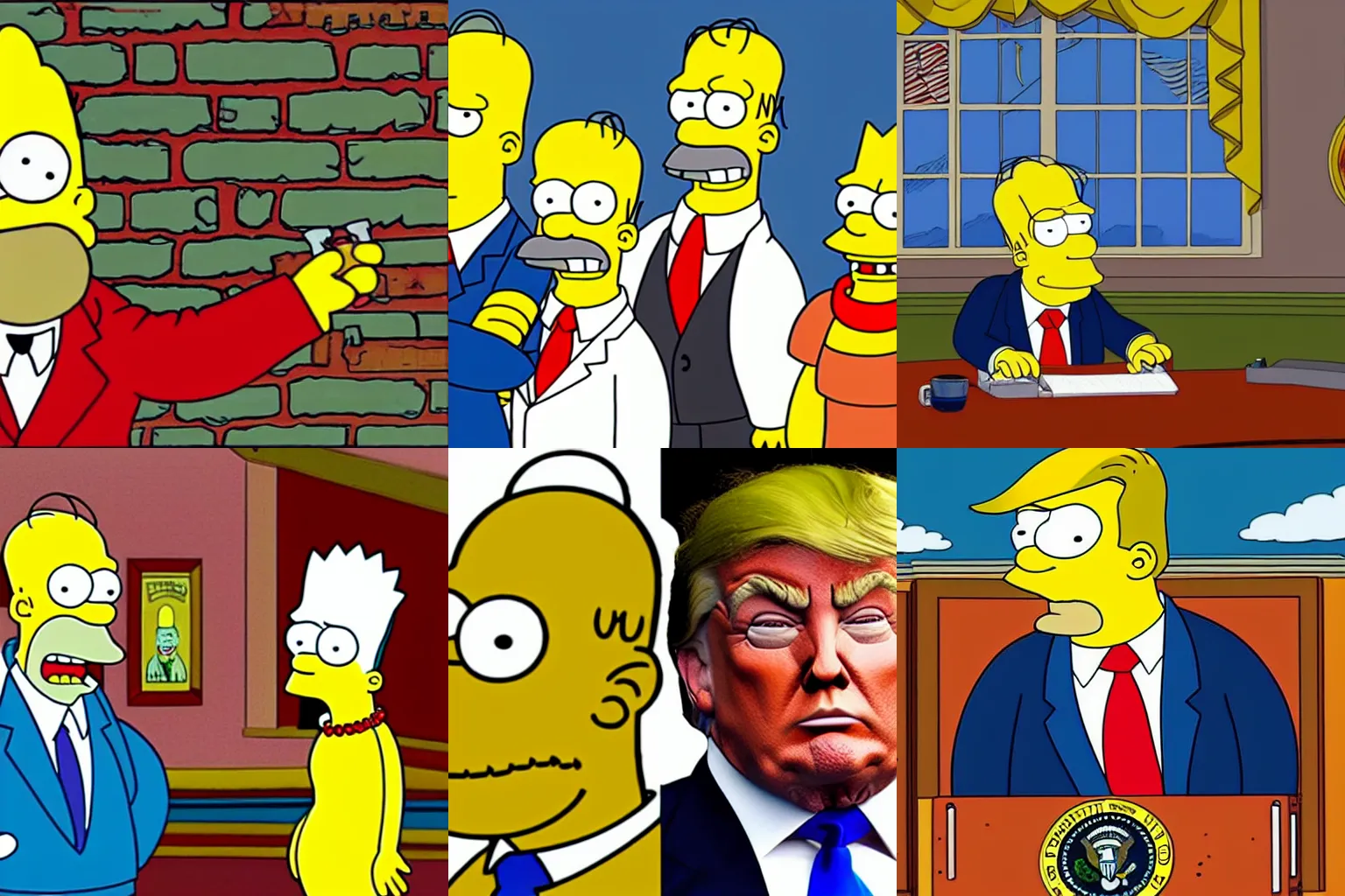 Prompt: donald trump as a simpsons character