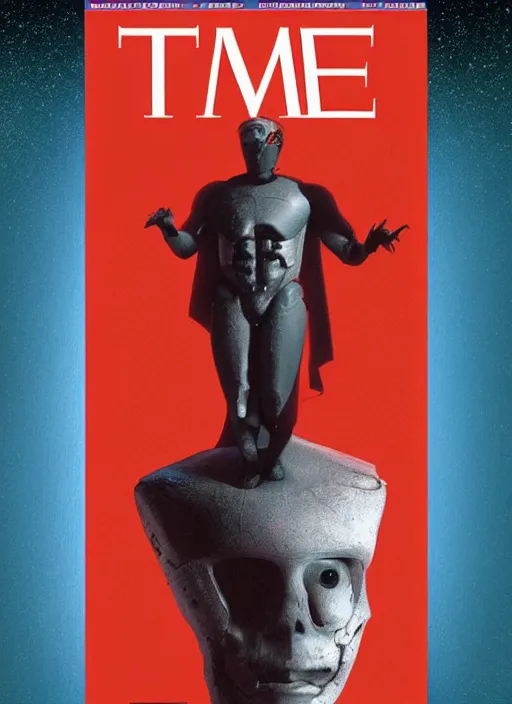 Image similar to TIME magazine cover, the coming AI singularity, 4k