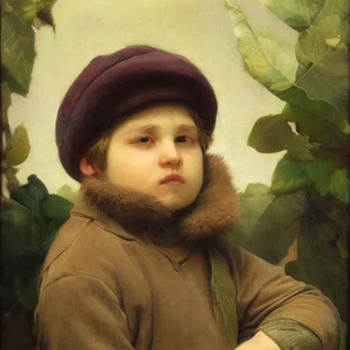 Prompt: a three quarters portrait of a youngTeemo, soft diffuse lighting, Academy prize winning oil on canvas by Alexandre Cabanel