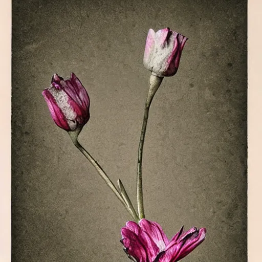 Image similar to The print is a beautiful and haunting work of art of a series of images that capture the delicate beauty of a flower in the process of decaying. The colors are muted and the overall effect is one of great sadness. by Leticia Gillett, by Pete Turner tender, blocks