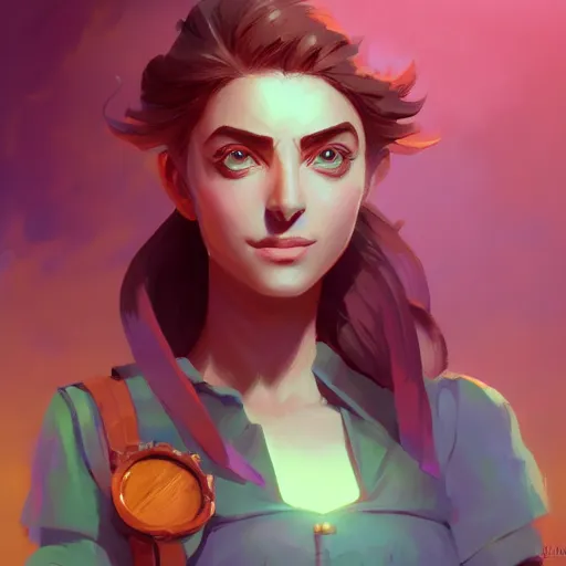 Prompt: profile portrait, maya ali mage, gloomhaven, dynamic lighting, gaudy colors, octane render aesthetic, matte painting concept art, official fanart behance hd artstation by jesper ejsing, by rhads and makoto shinkai and lois van baarle and ilya kuvshinov and rossdraws