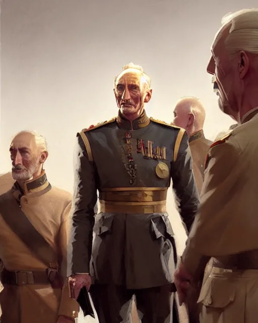 Prompt: tywin lannister discusses war strategy with his generals | | realistic shaded, fine details, realistic shaded lighting painting by greg rutkowski, diego gisbert llorens, magali villeneuve, artgerm, jeremy lipkin, michael garmash, rob rey