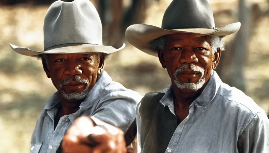 Prompt: morgan freeman as walker texas ranger